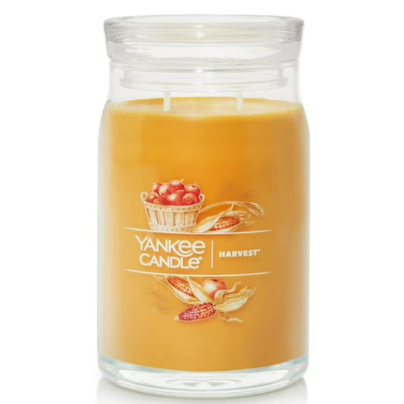 Yankee Candle Co. HARVEST Signature Fall Scent Large 2-Wick Candles 20 oz NEW - Picture 1 of 2